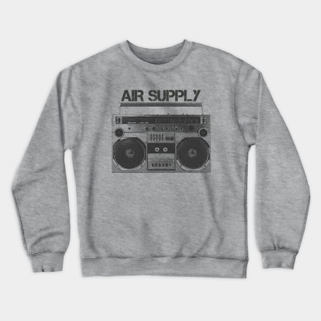 Air Supply / Hip Hop Tape Crewneck Sweatshirt by SecondLife.Art